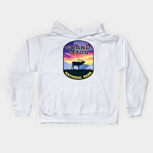 Grand Teton National Park Wyoming Vintage Travel Luggage Laptop Kids Hoodie